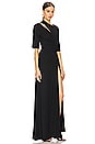 view 2 of 4 Gathered Slit Maxi Dress in Black