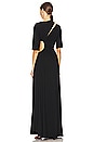 view 4 of 4 Gathered Slit Maxi Dress in Black