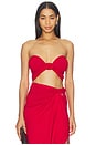 view 1 of 4 Braid Bandeau Top in Red