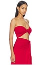 view 2 of 4 Braid Bandeau Top in Red