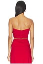 view 3 of 4 Braid Bandeau Top in Red