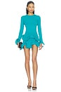 view 5 of 4 Wave Sleeve Bamboo Top in Aqua