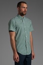 view 2 of 5 S/S Button Down Shirt in Green Gingham