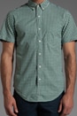 view 4 of 5 S/S Button Down Shirt in Green Gingham