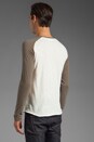 view 3 of 6 Long Sleeve Baseball Tee in Natural Slub