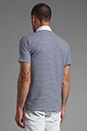 view 3 of 5 S/S Polo Shirt in Thin Navy Stripe