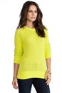view 2 of 5 Long Sleeve Open Stitch Fuzzy Sweater in Pomme