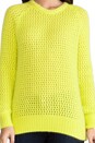 view 4 of 5 Long Sleeve Open Stitch Fuzzy Sweater in Pomme