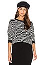 view 1 of 5 SUÉTER CON DETALLES ZIGZAG in Black Combo