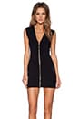 view 1 of 4 Zip Front Knit Dress in Noir
