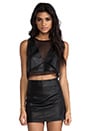 view 1 of 4 Floating Panel Crop Top in Black