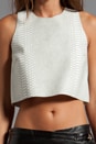 view 3 of 4 Python Crop Top in White