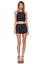 view 4 of 4 TOP CROPPED CRINKLE in Black