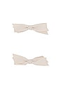 view 1 of 2 Petite Bow Set Of 2 in Blanche