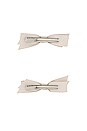 view 2 of 2 Petite Bow Set Of 2 in Blanche