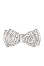 view 1 of 2 Pave Bow Barrette in Silver