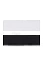 view 3 of 3 Wide Jersey Headband Set in Black & White