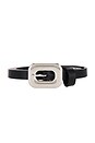 view 3 of 3 Mini Square Buckle Belt in White Gold