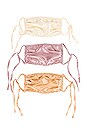 view 2 of 3 Set of 3 Face Masks in Beige, Cream & Lilac
