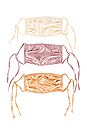 view 3 of 3 Set of 3 Face Masks in Beige, Cream & Lilac