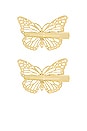 view 2 of 3 Flirt And Flutter Hair Clip in Gold