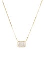 view 2 of 2 Emerald Cut Bezel Necklace in Gold