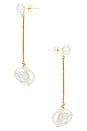 view 2 of 2 Marguerite Earring in Ivory
