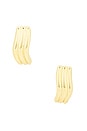 view 1 of 2 Odyssey Striated Hoop Earring in Gold