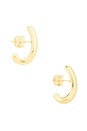 view 2 of 2 Odyssey Striated Hoop Earring in Gold