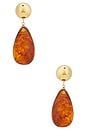view 1 of 2 STABLES ドロップイヤリング in Amber