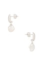 view 2 of 2 Pearl Drop Earring in Silver & Pearl