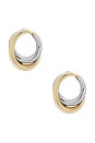 view 1 of 3 Cassie Two-toned Earring in Gold & Silver