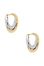 view 2 of 3 Cassie Two-toned Earring in Gold & Silver
