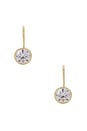 view 3 of 3 Bezel Drop Earring in Gold