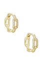 view 1 of 3 Linked Pave Huggie in Gold