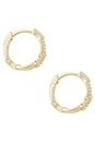 view 2 of 3 Linked Pave Huggie in Gold