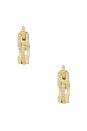 view 3 of 3 Linked Pave Huggie in Gold