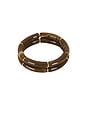 view 2 of 4 Cecillia Bracelet Set Of 2 in Gold & Brown