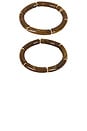 view 3 of 4 Cecillia Bracelet Set Of 2 in Gold & Brown
