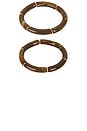 view 4 of 4 Cecillia Bracelet Set Of 2 in Gold & Brown