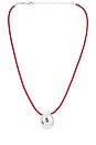 view 1 of 2 Connor Cord Necklace in Red & Silver