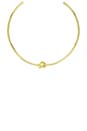 view 3 of 4 Knot Necklace Cuff in Gold