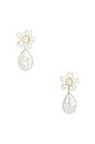 view 1 of 2 Daisy Pearl Drop Earring in Pearl