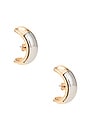 view 1 of 3 Spencer Earring in Gold & Silver