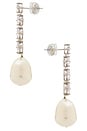 view 2 of 2 Vittoria Pearl Earring in Silver & Pearl