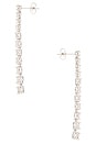 view 2 of 2 Graduated Tennis Drop Earring in Silver