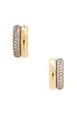 view 2 of 3 Gemini Pave Earring in Gold & Silver