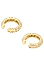 view 1 of 3 Micro Pave Ear Cuff Set in Gold