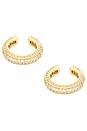 view 2 of 3 Micro Pave Ear Cuff Set in Gold