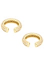 view 3 of 3 Micro Pave Ear Cuff Set in Gold